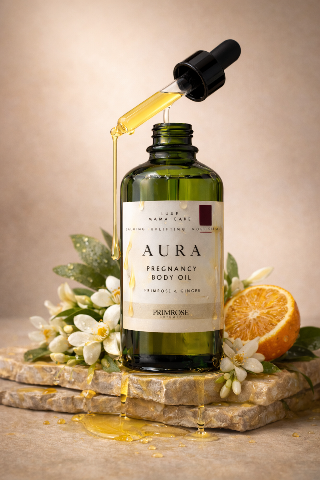 Pregnancy Belly & Body Oil  |  Luxe Hydration & Skin Nourishment | Aura