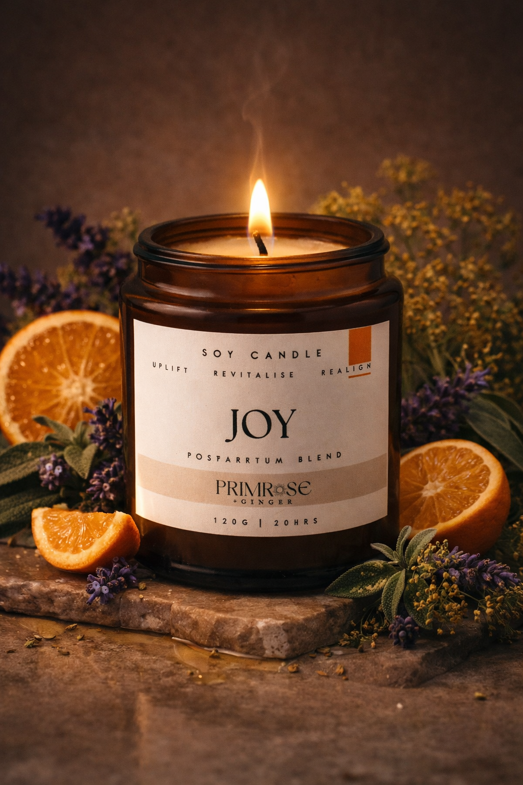 Joy Botanical Candle for Uplifting  |  Citrus & Neroli Scented Blend