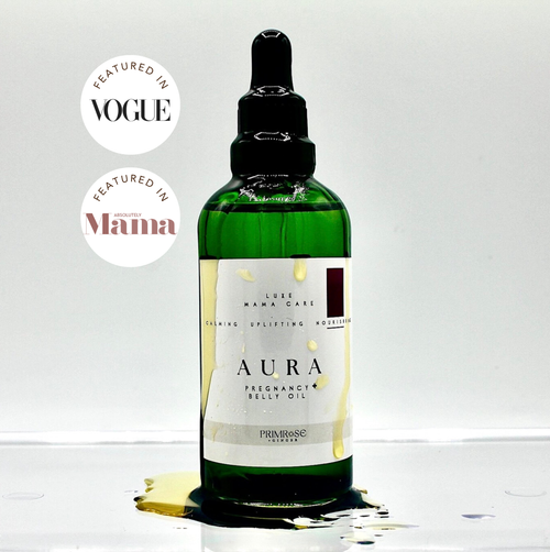 Aura pregnancy belly and body oil for deep hydration and skin nourishment