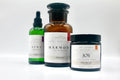 Postpartum care package with natural aromatherapy bath salts and candle  