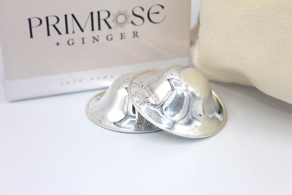 Pure 999 silver nipple cups for soothing breastfeeding care